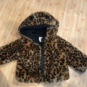 Gap 12-18 months Fur Hooded Jacket